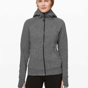 Lululemon Scuba Jacket Size 6 Heathered Speckled Black